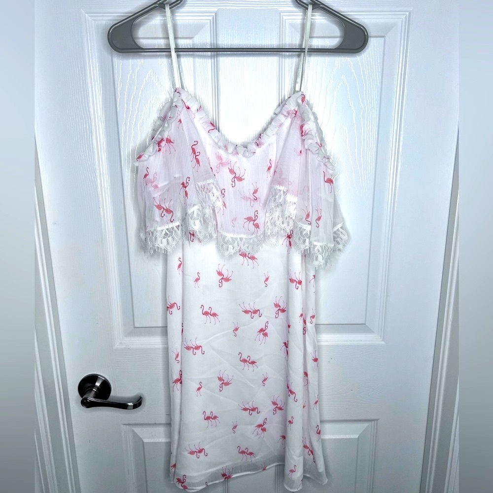 Atina Cristina Flamingo Fun Dress XS NWT